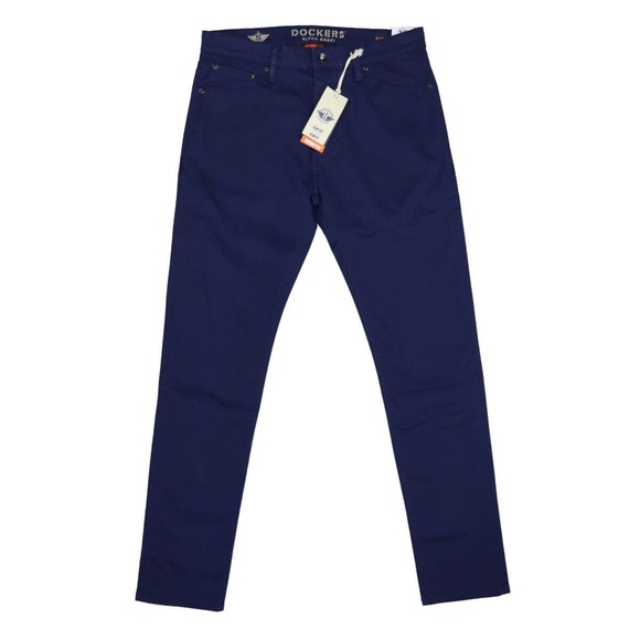 Dockers Men's Slim Fit Navy Blue Alpha Khaki Pants, Size 36x31